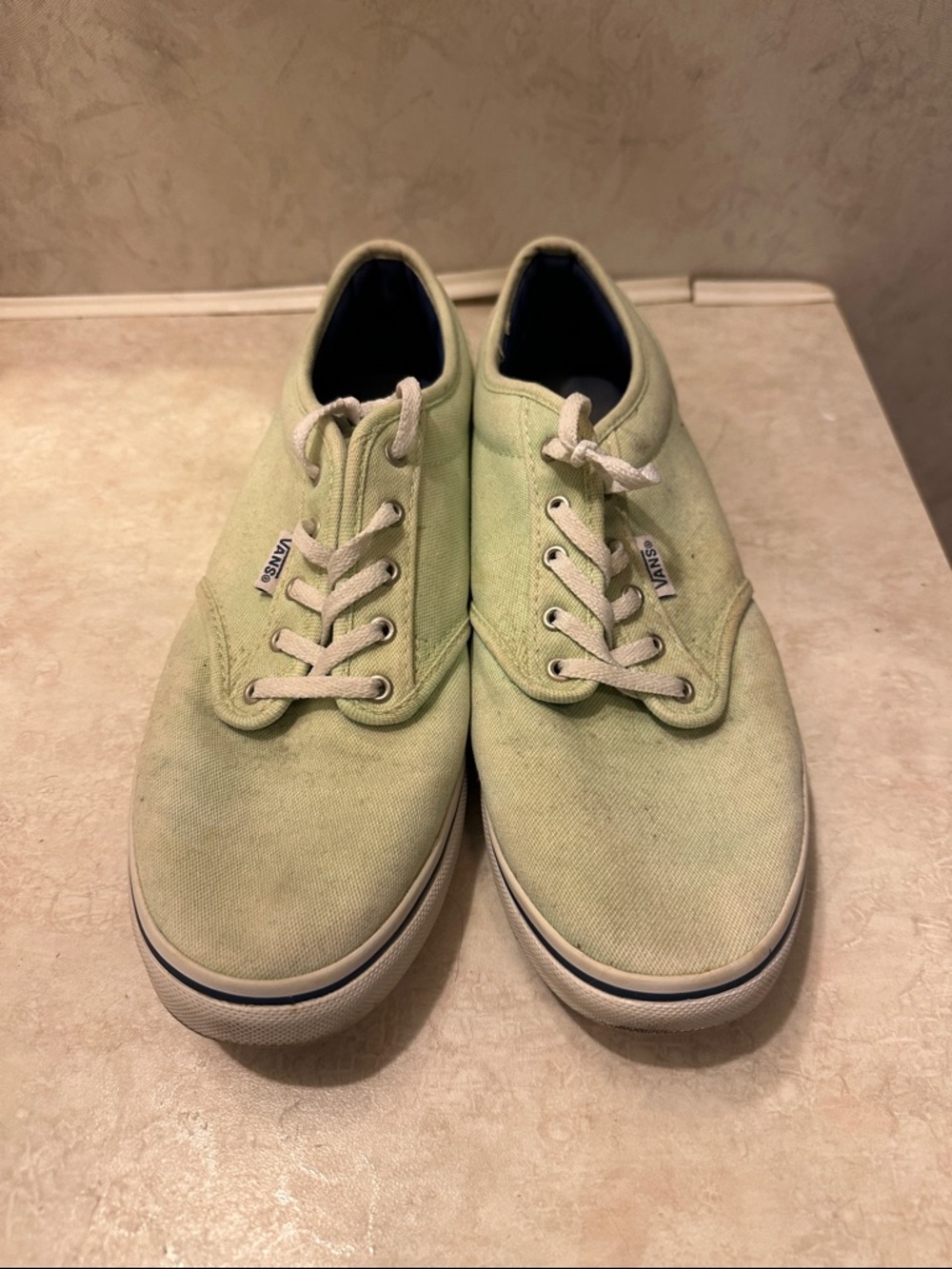 Vans Low-Top Canvas Sneakers in Pale Green